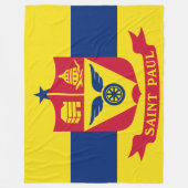 Vlag van Saint Paul (Minnesota) Fleece Deken (Voorkant)
