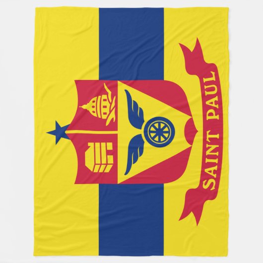 Vlag van Saint Paul (Minnesota) Fleece Deken (Voorkant)