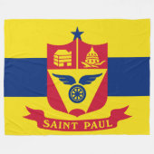 Vlag van Saint Paul (Minnesota) Fleece Deken (Voorkant (Horizontaal))
