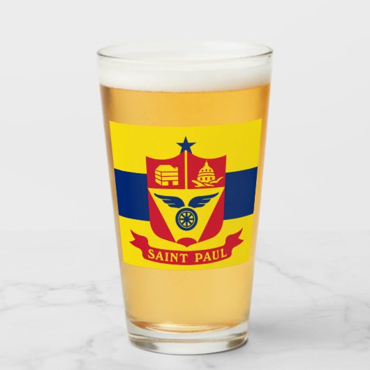 Vlag van Saint Paul (Minnesota) Glas (Voorkant gevuld)