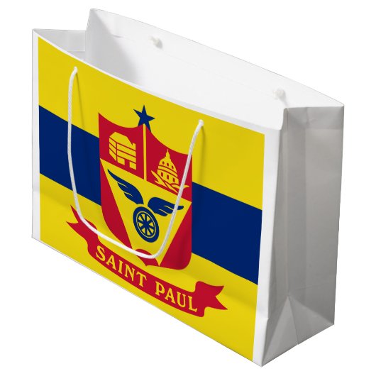 Vlag van Saint Paul (Minnesota) Groot Cadeauzakje (Voorkant Gekanteld)