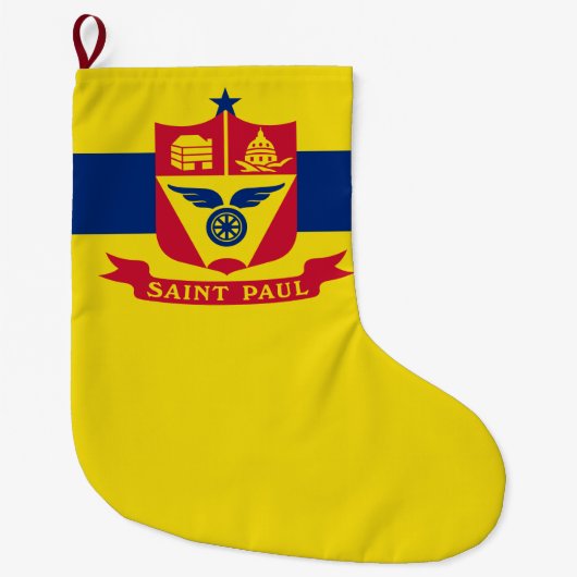 Vlag van Saint Paul (Minnesota) Grote Kerstsok (Voorkant)
