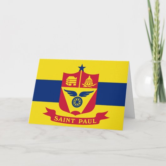 Vlag van Saint Paul (Minnesota) Kaart (Voorkant)