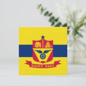 Vlag van Saint Paul (Minnesota) Kaart (Staand voorkant)