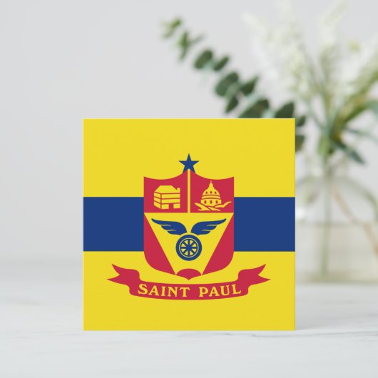 Vlag van Saint Paul (Minnesota) Kaart (Staand voorkant)