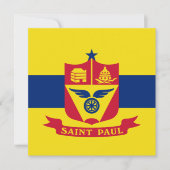 Vlag van Saint Paul (Minnesota) Kaart (Voorkant)