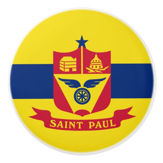 Vlag van Saint Paul (Minnesota) Keramische Knop (Voorkant)