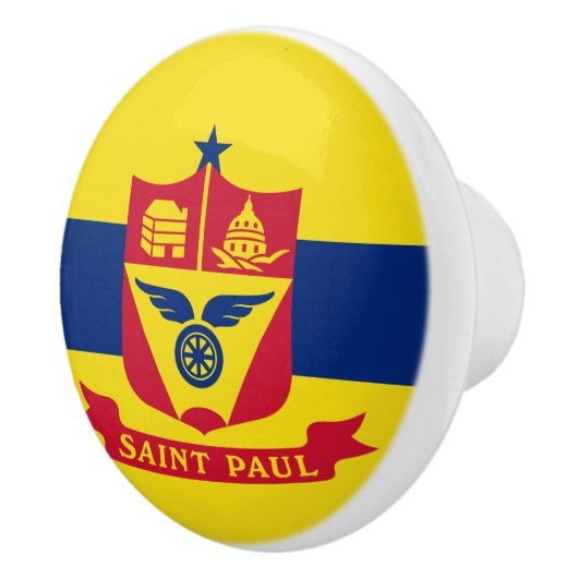Vlag van Saint Paul (Minnesota) Keramische Knop (Rechts)
