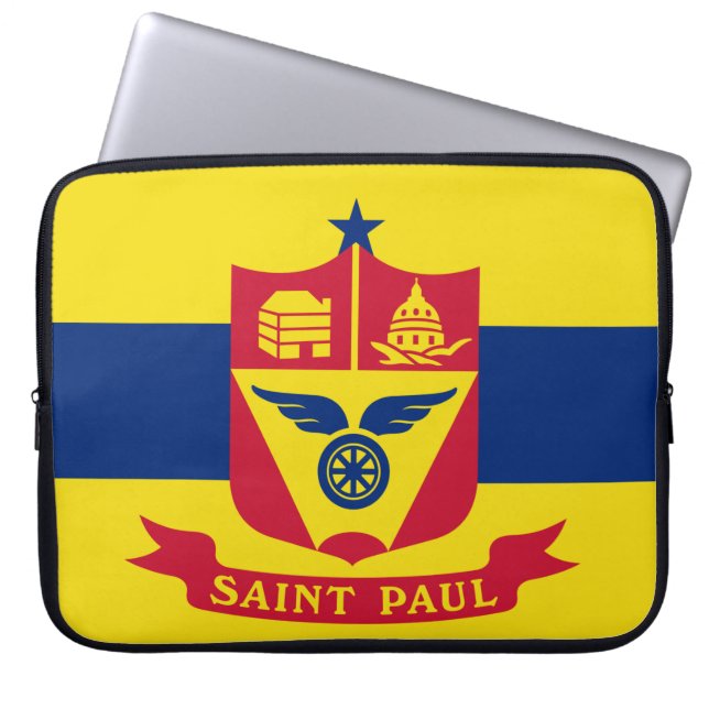 Vlag van Saint Paul (Minnesota) Laptop Sleeve (Voorkant)
