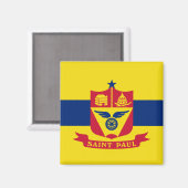 Vlag van Saint Paul (Minnesota) Magneet (Voorkant / Achterkant)