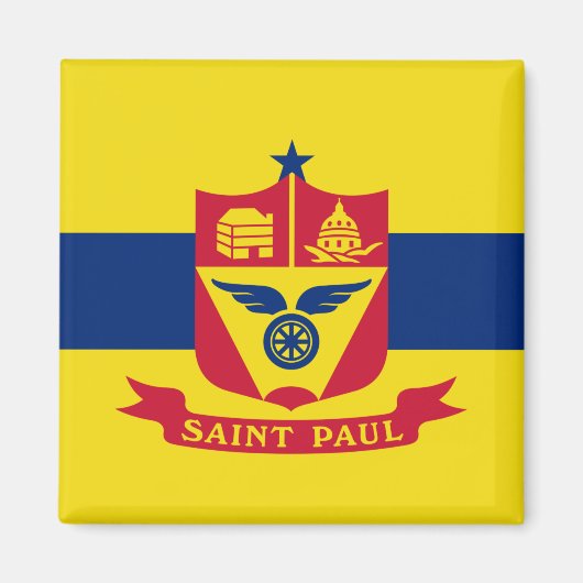 Vlag van Saint Paul (Minnesota) Magneet (Voorkant)