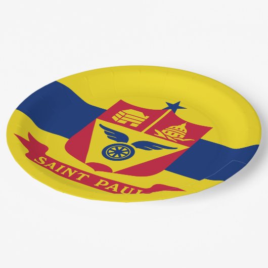 Vlag van Saint Paul (Minnesota) Papieren Bordje (Gekanteld)
