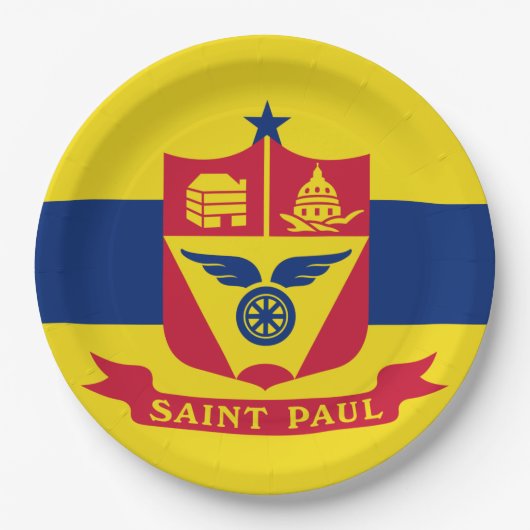 Vlag van Saint Paul (Minnesota) Papieren Bordje (Voorkant)