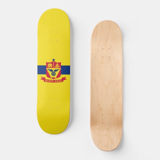 Vlag van Saint Paul (Minnesota) Persoonlijk Skateboard (Voorkant)