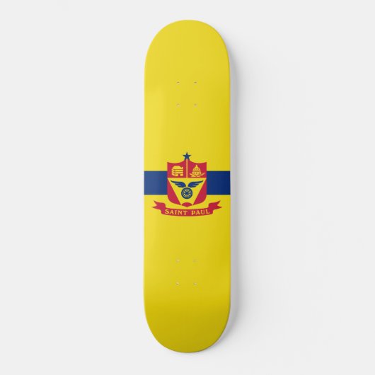 Vlag van Saint Paul (Minnesota) Persoonlijk Skateboard (Voorkant)