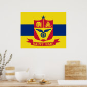Vlag van Saint Paul (Minnesota) Poster (Keuken)