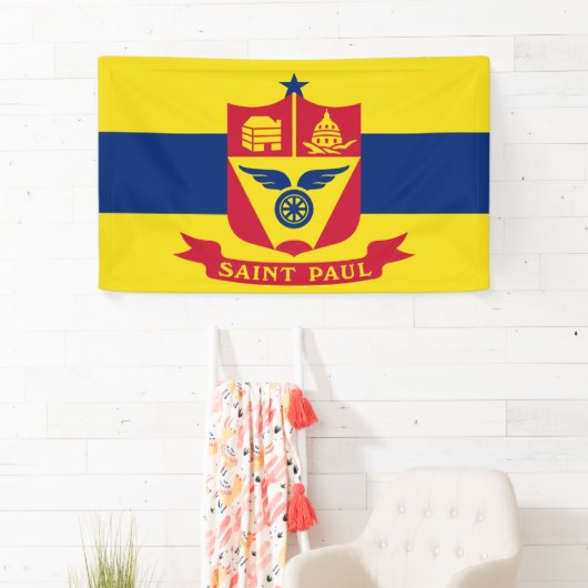 Vlag van Saint Paul (Minnesota) Spandoek (Insitu)