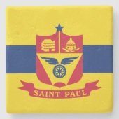 Vlag van Saint Paul (Minnesota) Stenen Onderzetter (Voorkant)