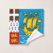 Vlag van Saint-Pierre en Miquelon Bad Handdoek (Wasdoekje)