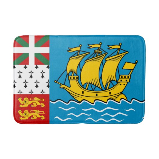 Vlag van Saint-Pierre en Miquelon Badmat (Voorkant)