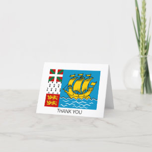 Vlag van Saint Pierre en Miquelon Bedankkaart