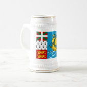 Vlag van Saint-Pierre en Miquelon Bierpul (Voorkant links)