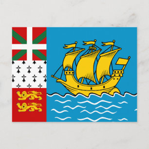 Vlag van Saint-Pierre en Miquelon Briefkaart