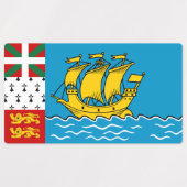 Vlag van Saint-Pierre en Miquelon Labels (Design 1)