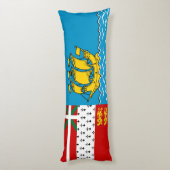 Vlag van Saint-Pierre en Miquelon Lichaamskussen (Achterkant (Verticaal))