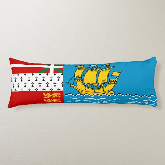Vlag van Saint-Pierre en Miquelon Lichaamskussen (Voorkant)