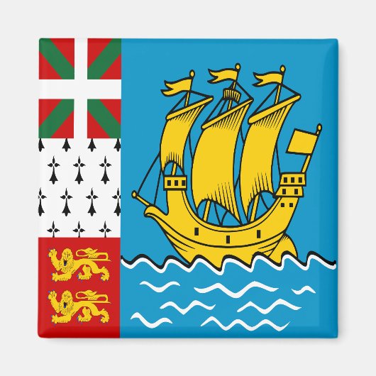 Vlag van Saint-Pierre en Miquelon Magneet (Voorkant)