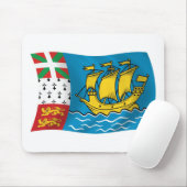 Vlag van Saint-Pierre en Miquelon Muismat (Met muis)