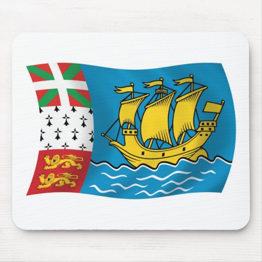 Vlag van Saint-Pierre en Miquelon Muismat (Voorkant)