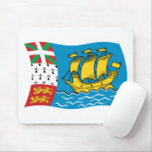 Vlag van Saint-Pierre en Miquelon Muismat (Met muis)
