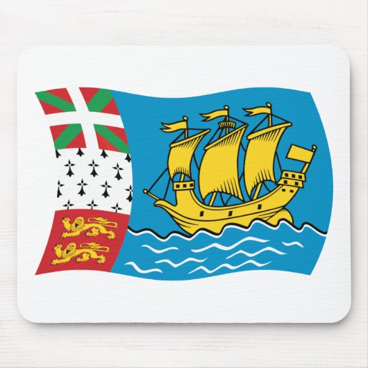 Vlag van Saint-Pierre en Miquelon Muismat (Voorkant)