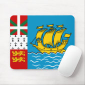 Vlag van Saint-Pierre en Miquelon Muismat (Met muis)