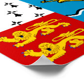 Vlag van Saint-Pierre en Miquelon Poster (Hoek)