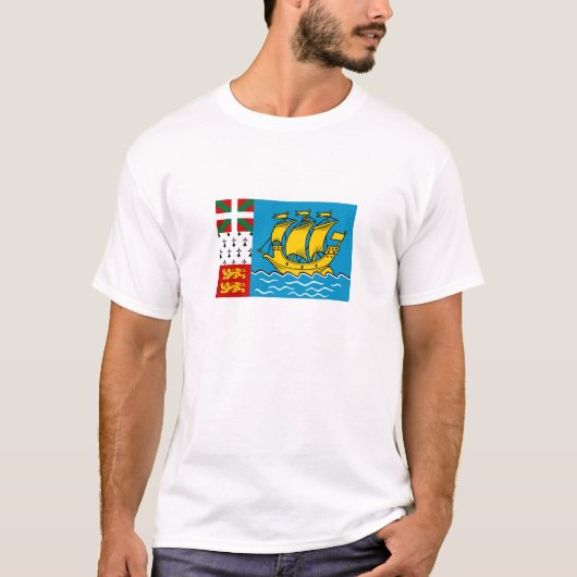 Vlag van Saint-Pierre en Miquelon T-shirt (Voorkant)