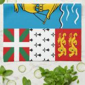 Vlag van Saint-Pierre en Miquelon Theedoek (Gevouwen)