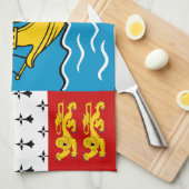 Vlag van Saint-Pierre en Miquelon Theedoek (Quarter Fold)