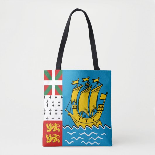 Vlag van Saint-Pierre en Miquelon Tote Bag (Voorkant)