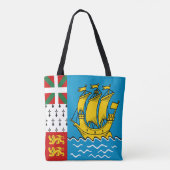 Vlag van Saint-Pierre en Miquelon Tote Bag (Achterkant)