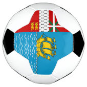 Vlag van Saint-Pierre en Miquelon Voetbal (Gedraaid)