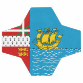 Vlag van Saint-Pierre en Miquelon Voetbal (Enkel)