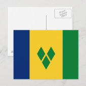 Vlag van Saint Vincent Briefkaart (Voorkant / Achterkant)