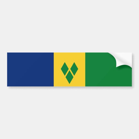 Vlag van Saint Vincent Bumpersticker (Voorkant)