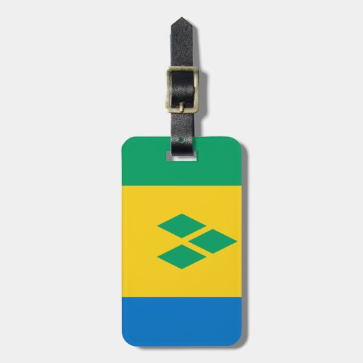 Vlag van Saint Vincent Easy ID Personal Bagagelabel (Voorkant verticaal)