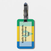 Vlag van Saint Vincent Easy ID Personal Bagagelabel (Achterkant verticaal)