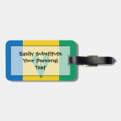 Vlag van Saint Vincent Easy ID Personal Bagagelabel (Achterkant horizontaal)