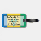 Vlag van Saint Vincent Easy ID Personal Bagagelabel (Achterkant horizontaal)